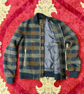 Checkered Zip-Up Bomber Jacket