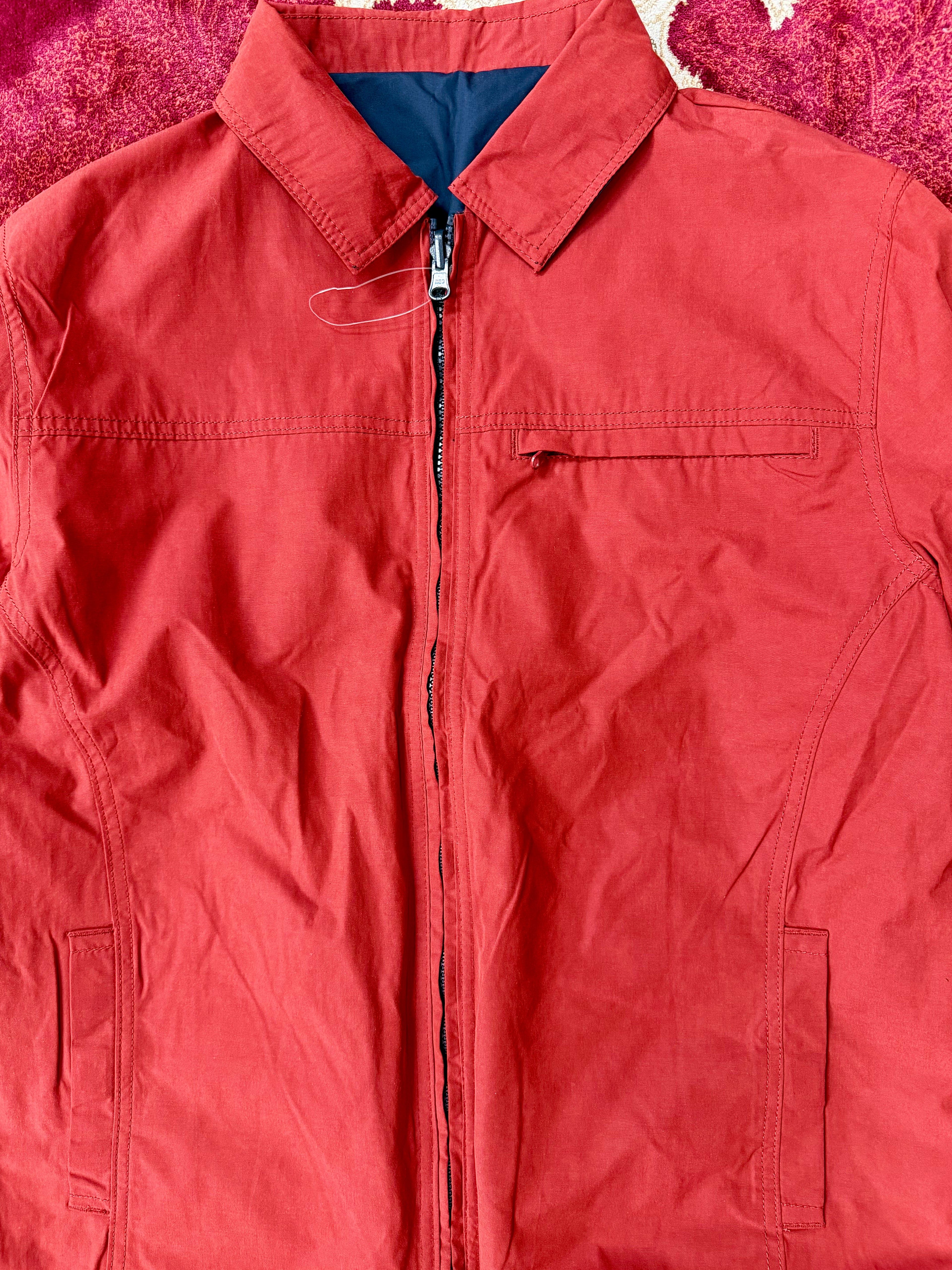 Reversible Navy & Red Lightweight Jacket – 2-in-1 Utility Jacket