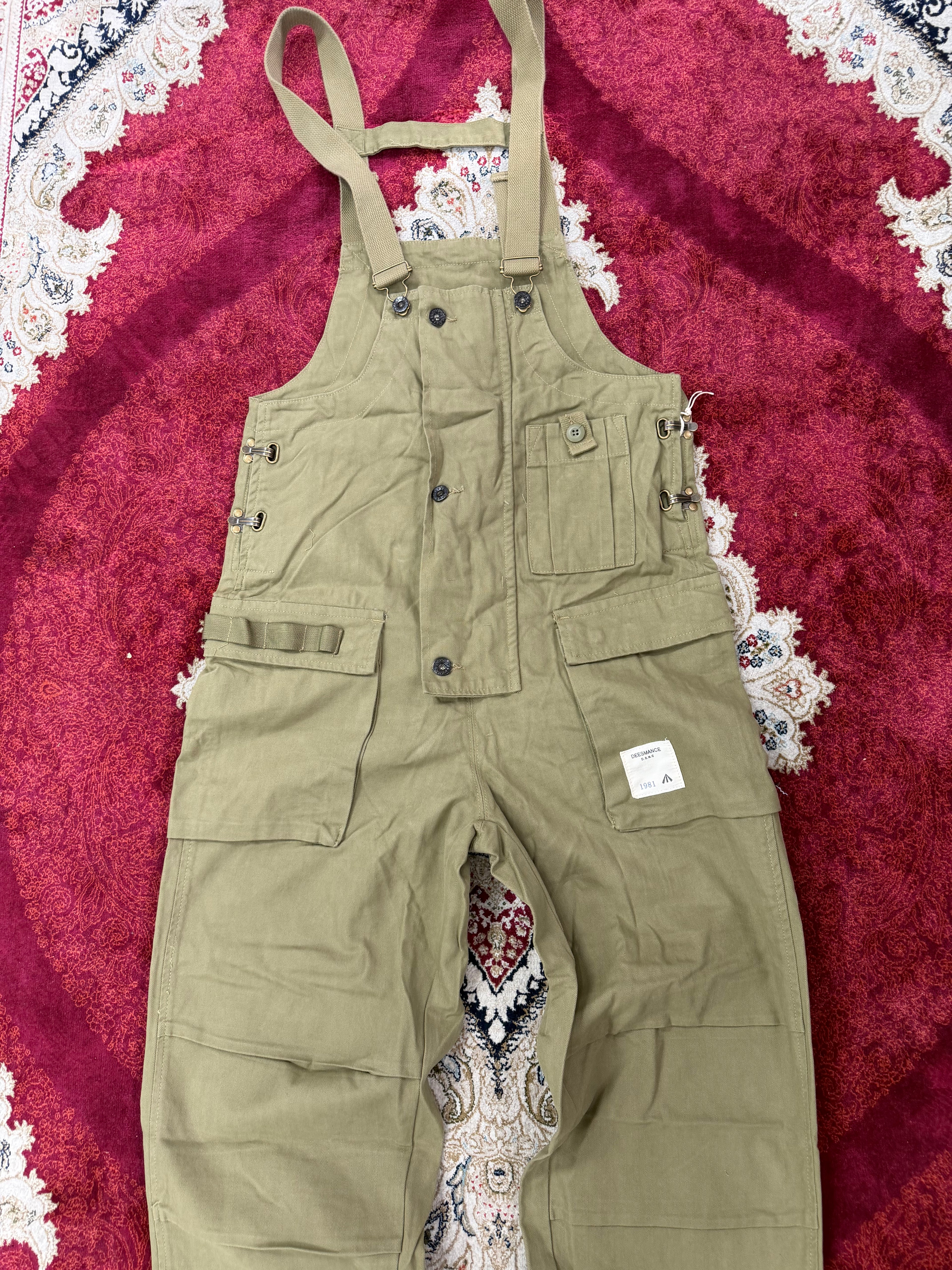 DAM 1981 Utility Overalls – Olive Workwear Dungarees
