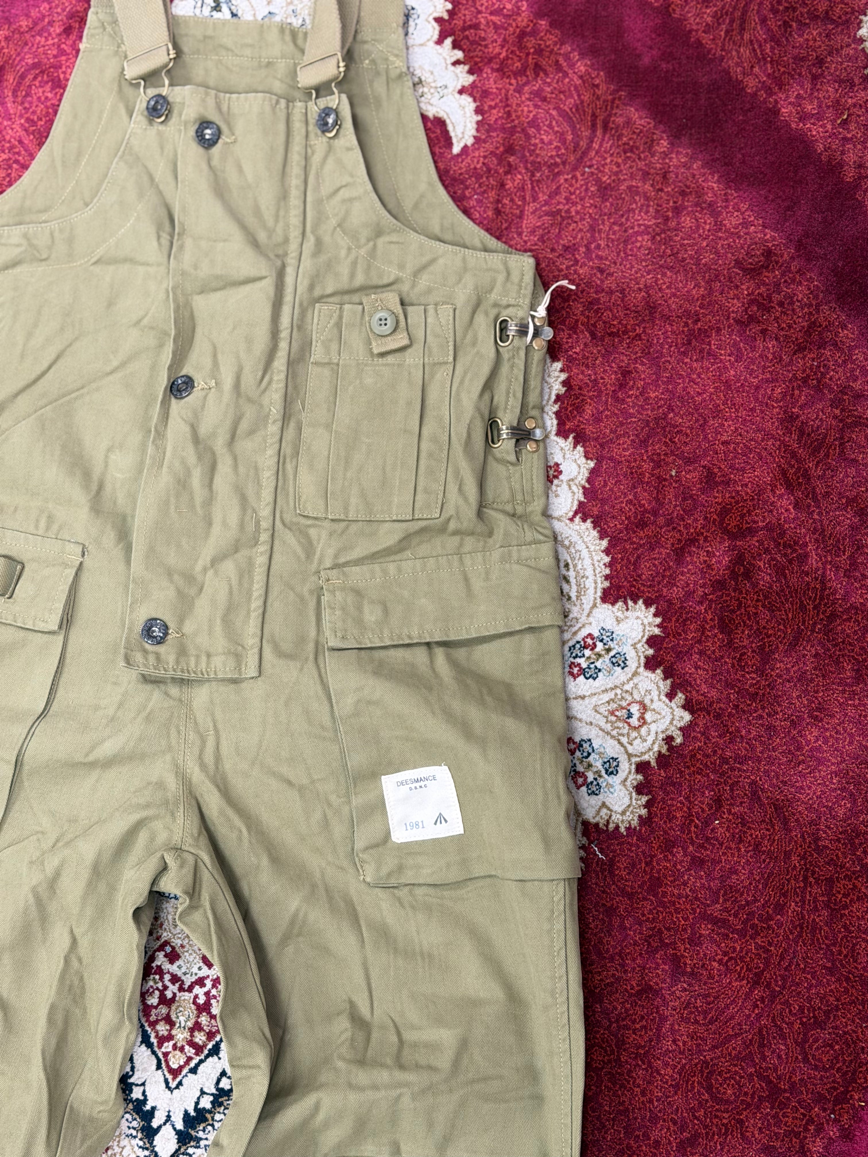DAM 1981 Utility Overalls – Olive Workwear Dungarees