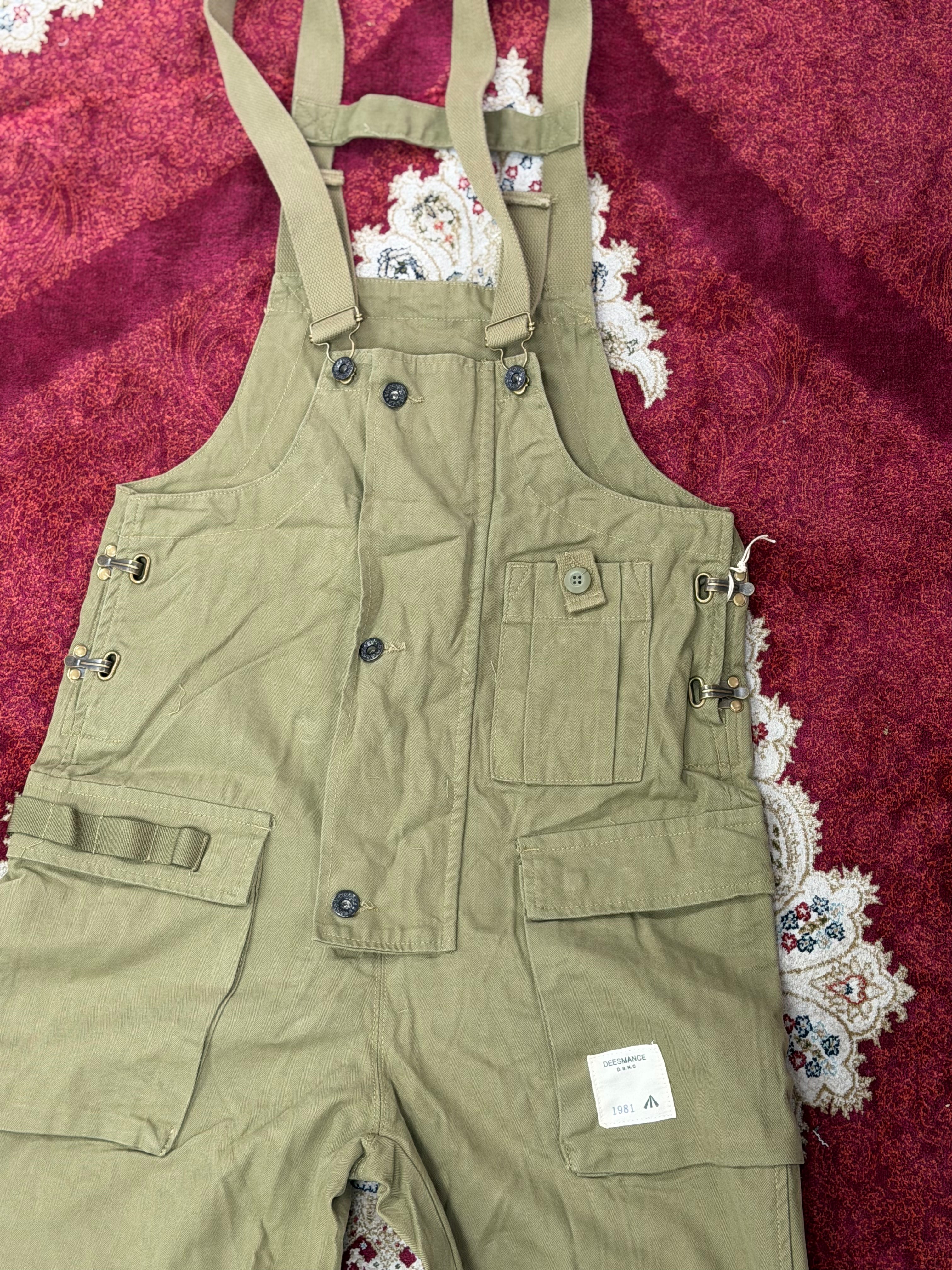 DAM 1981 Utility Overalls – Olive Workwear Dungarees