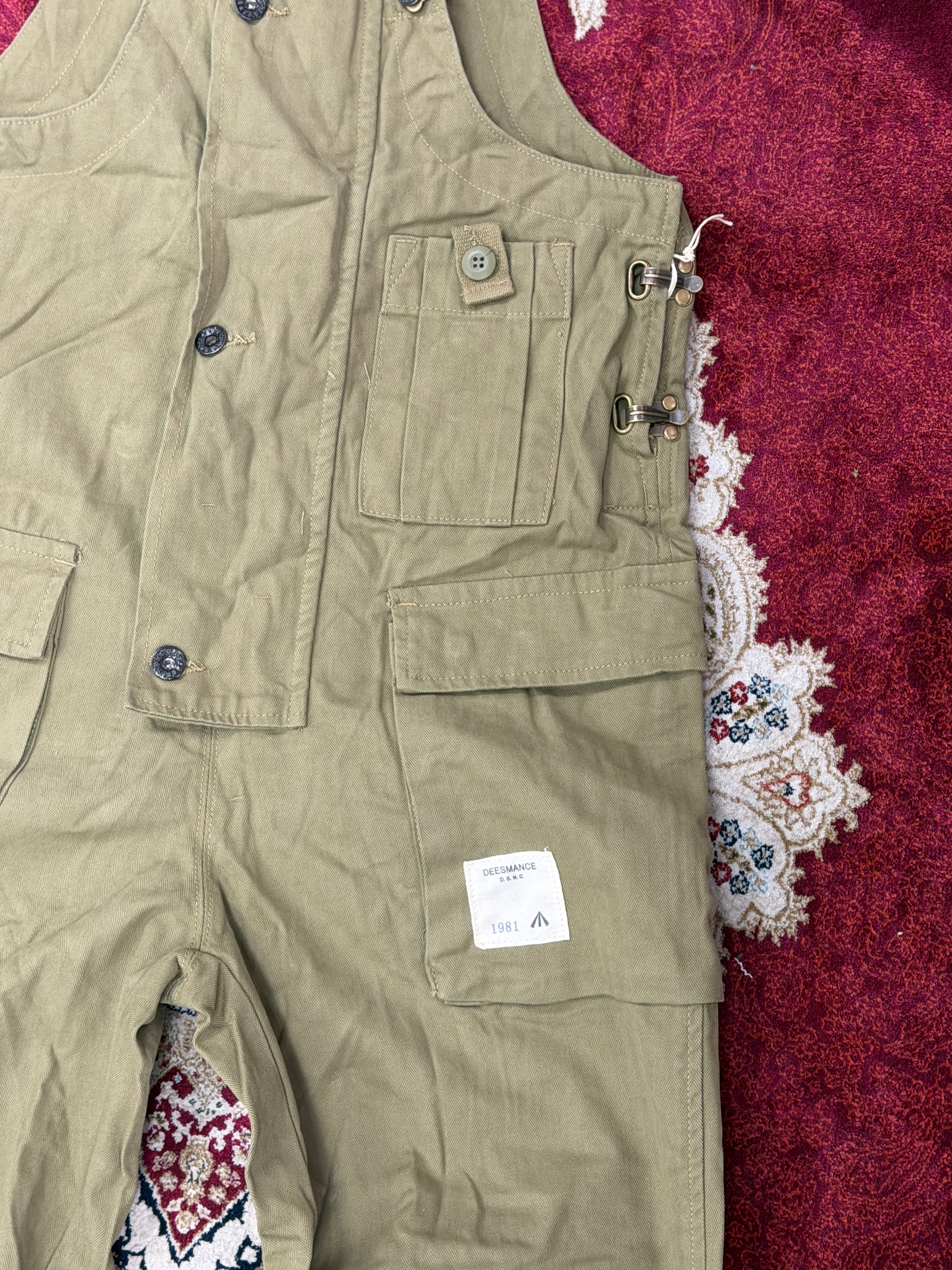 DAM 1981 Utility Overalls – Olive Workwear Dungarees