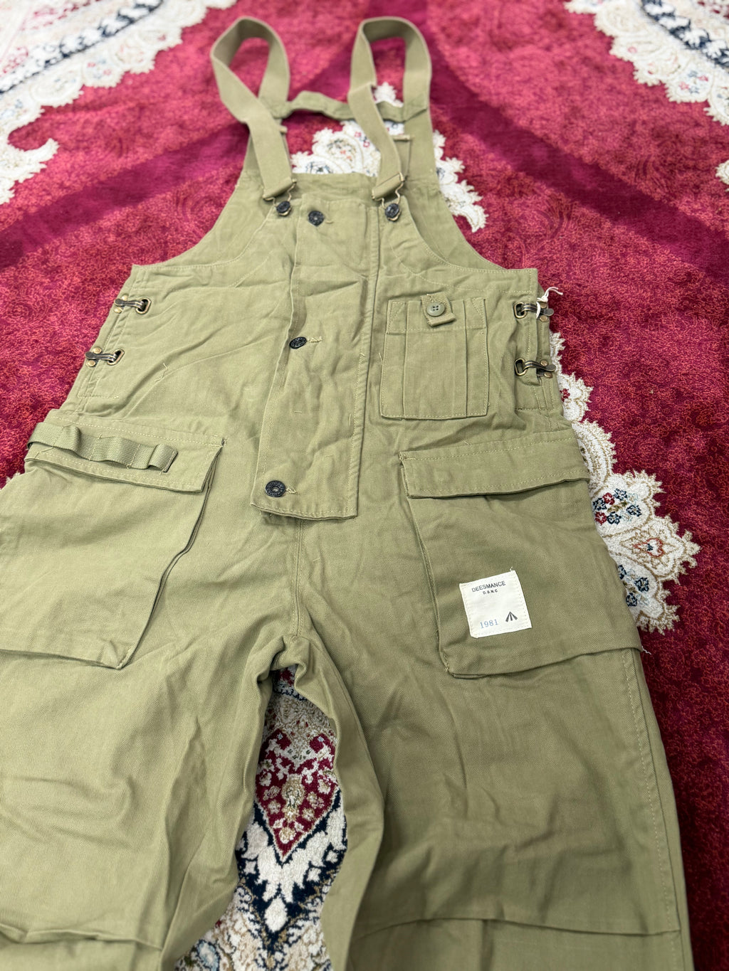 DAM 1981 Utility Overalls – Olive Workwear Dungarees