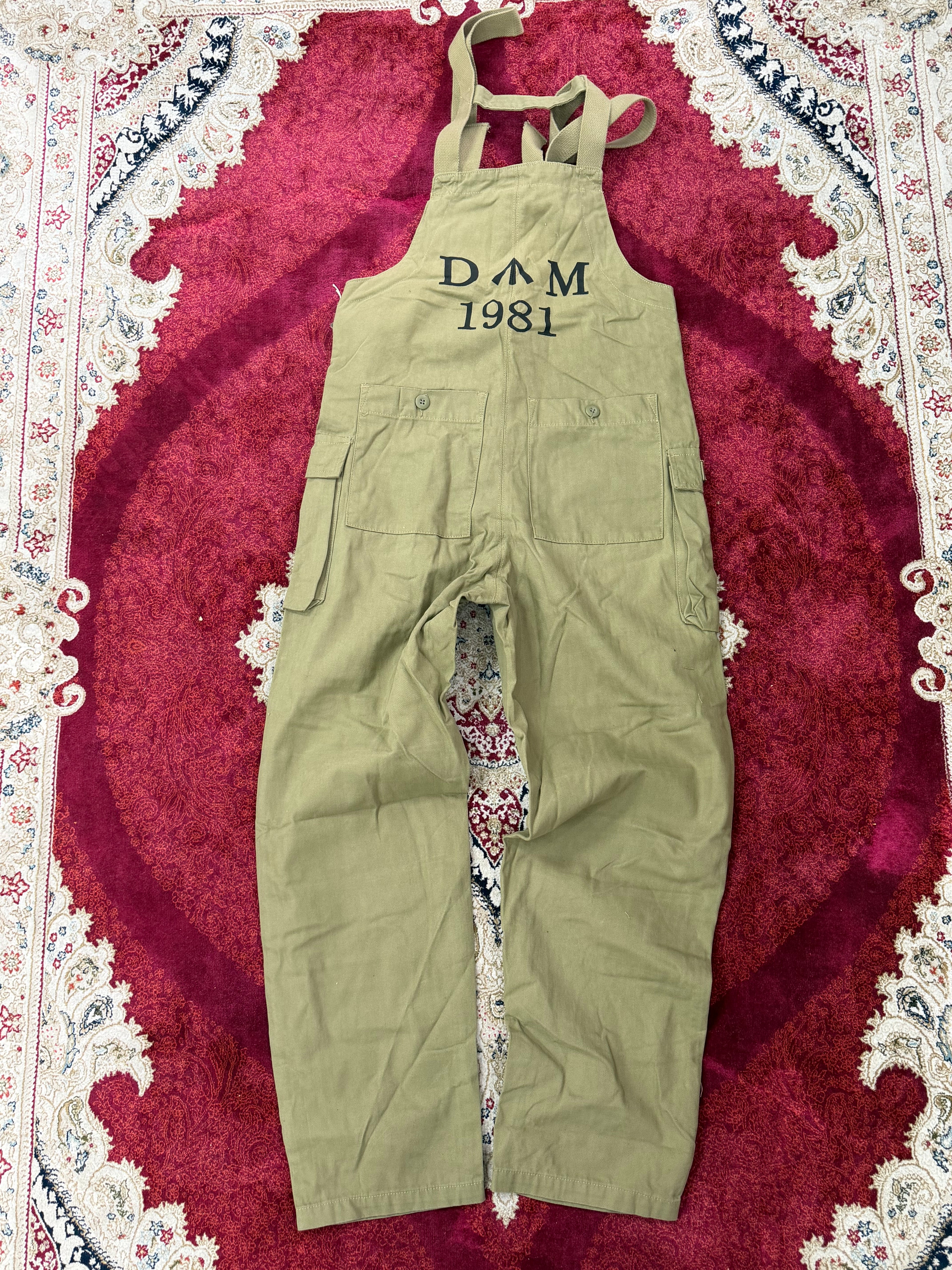 DAM 1981 Utility Overalls – Olive Workwear Dungarees