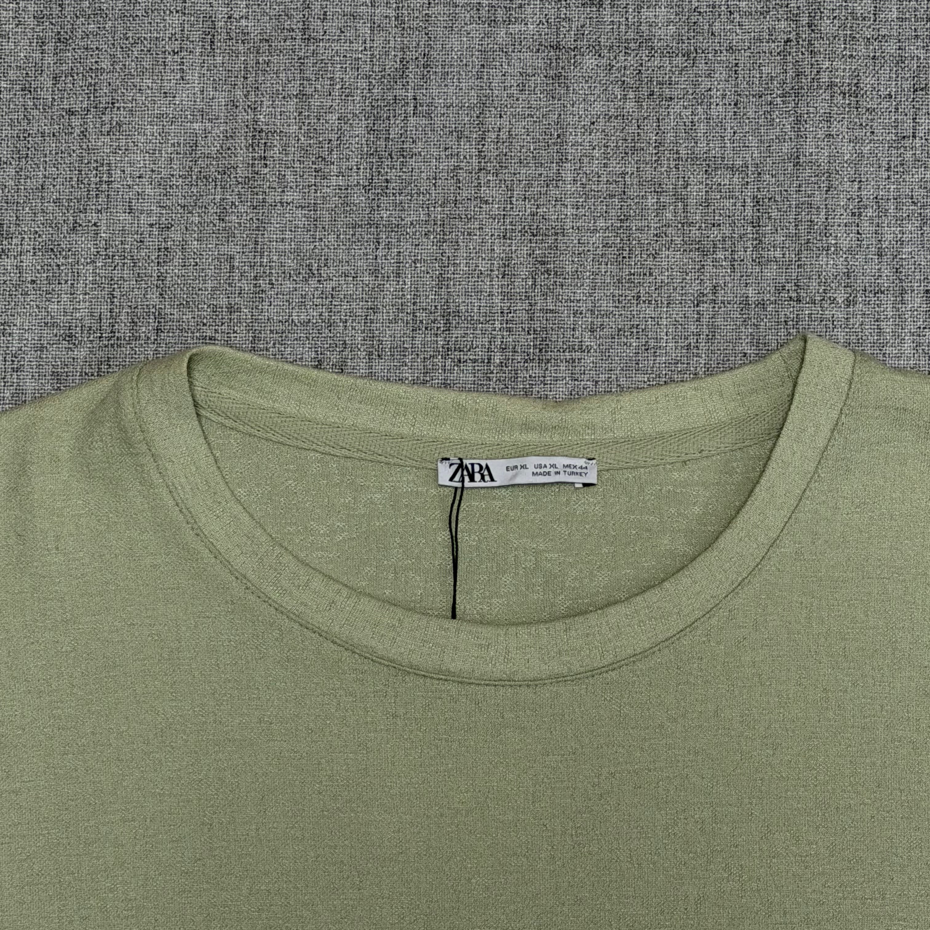 ZARA Minimal Sage Green T-Shirt – Clean Fit Essential Tee