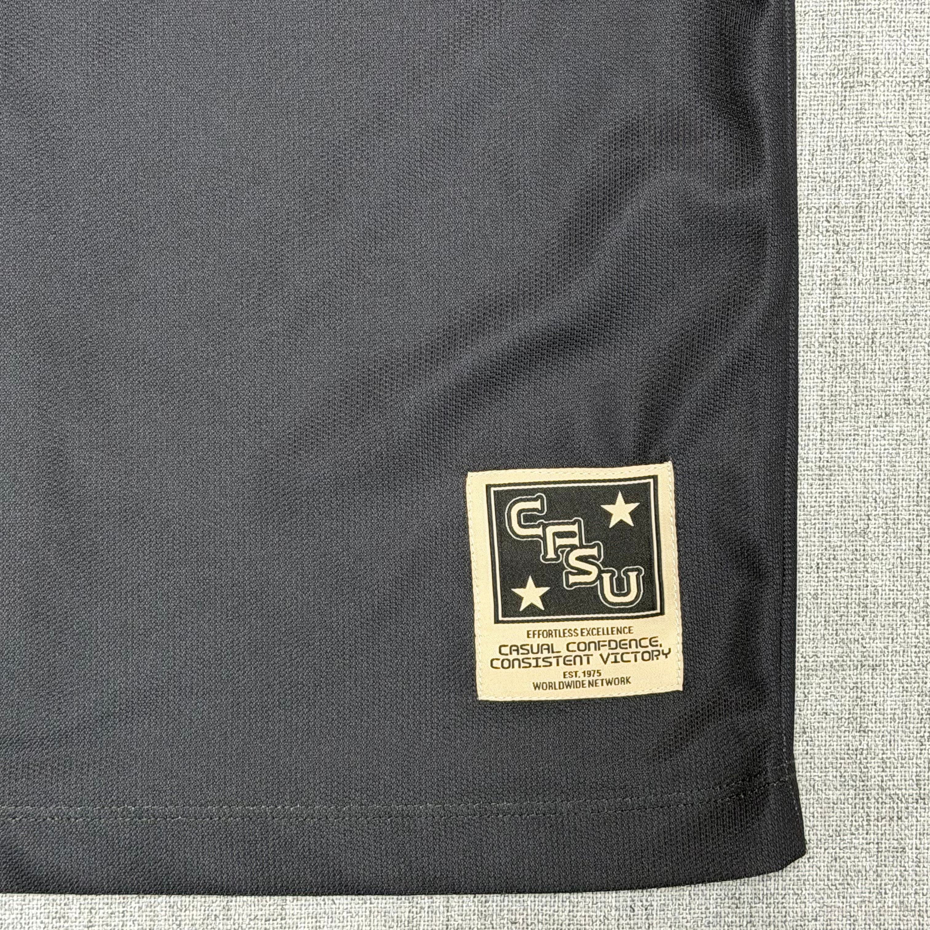 CareFree Sports Union Striped Jersey T-Shirt – Black & Blue Streetwear Tee