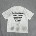 Gabserine Distressed Graphic T-Shirt – Washed White Streetwear Tee