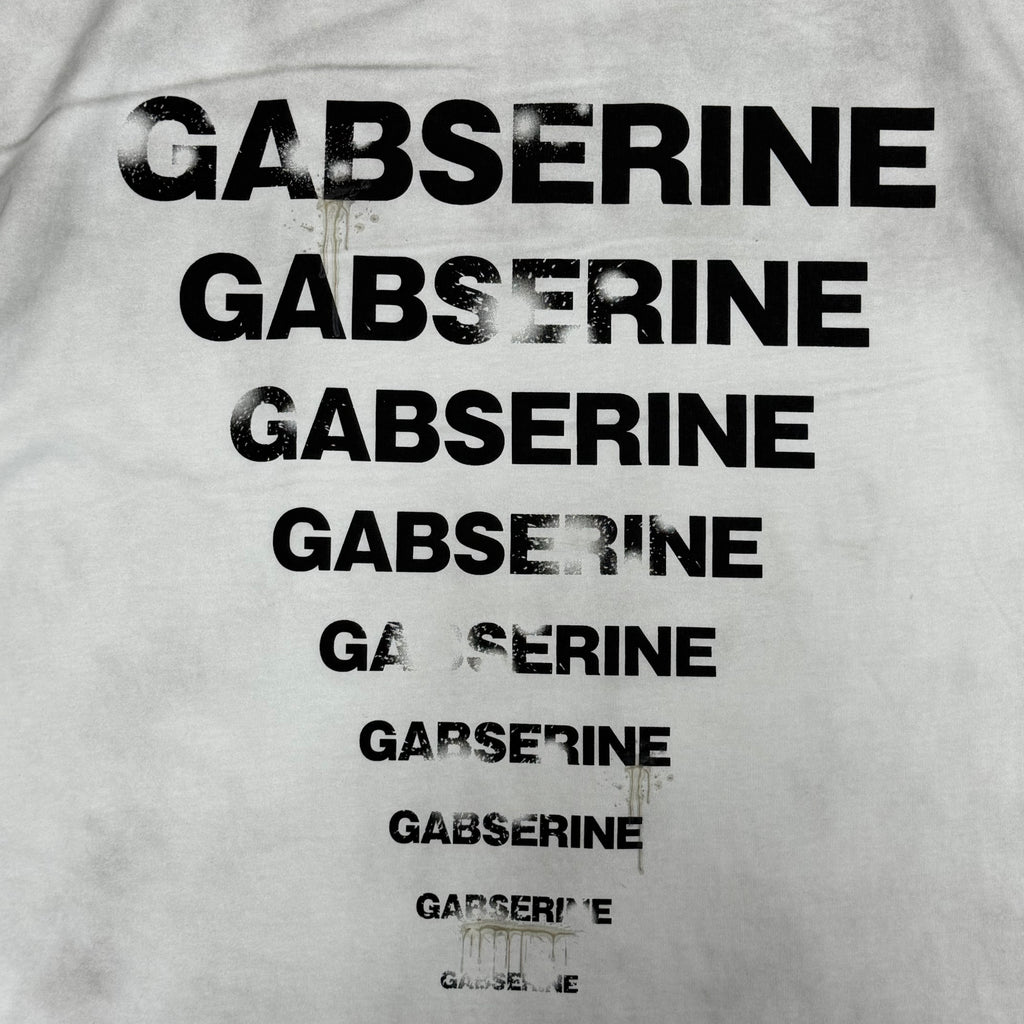 Gabserine Distressed Graphic T-Shirt – Washed White Streetwear Tee