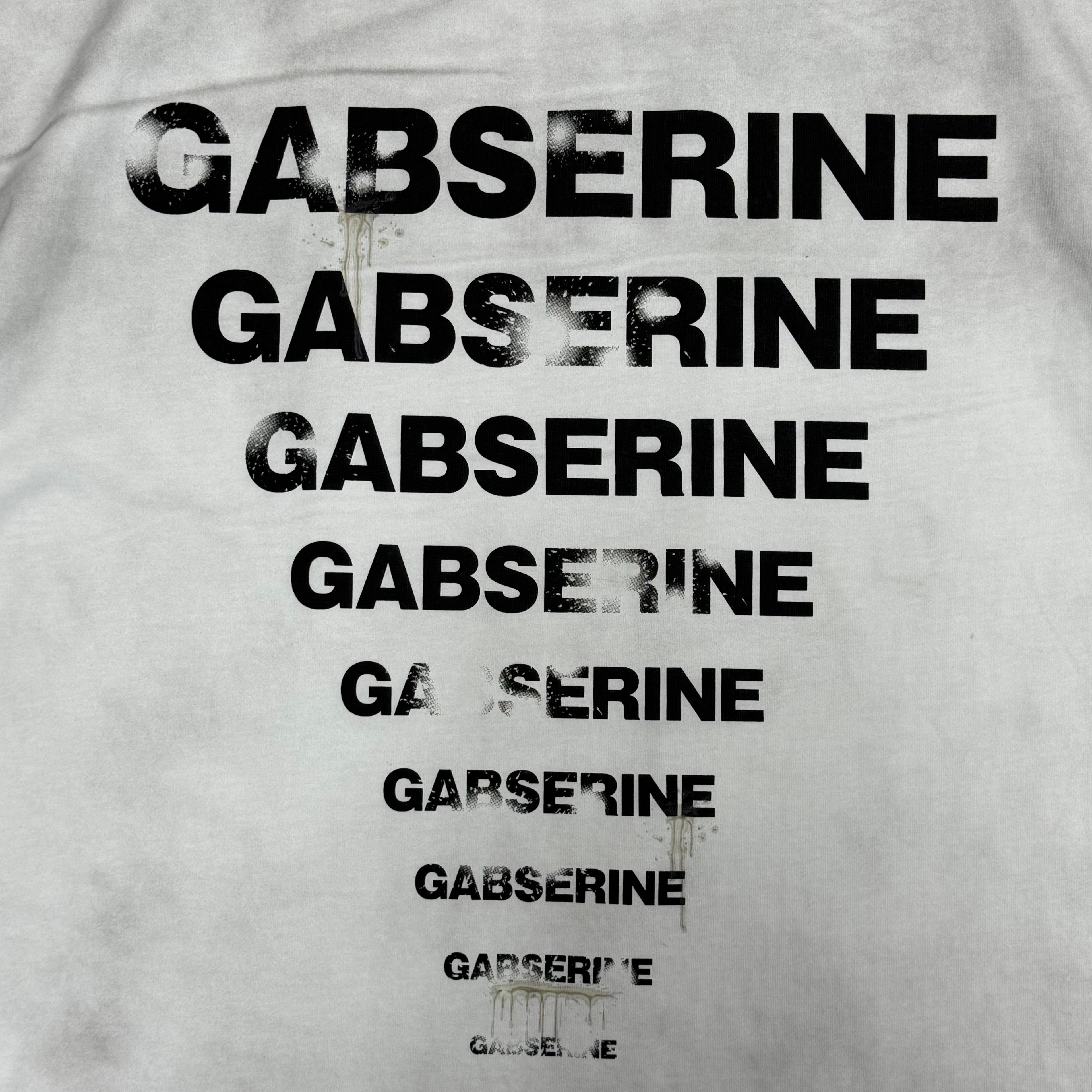 Gabserine Distressed Graphic T-Shirt – Washed White Streetwear Tee