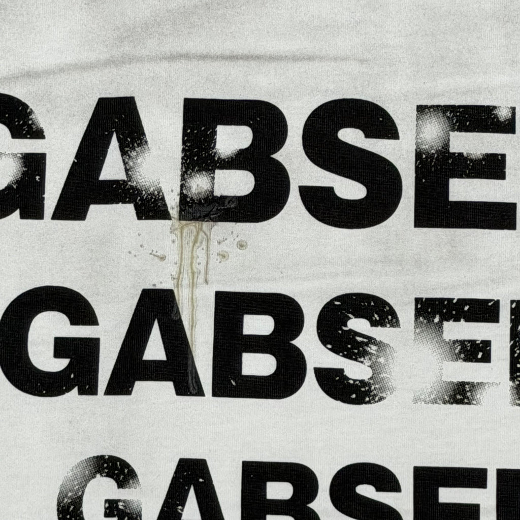 Gabserine Distressed Graphic T-Shirt – Washed White Streetwear Tee