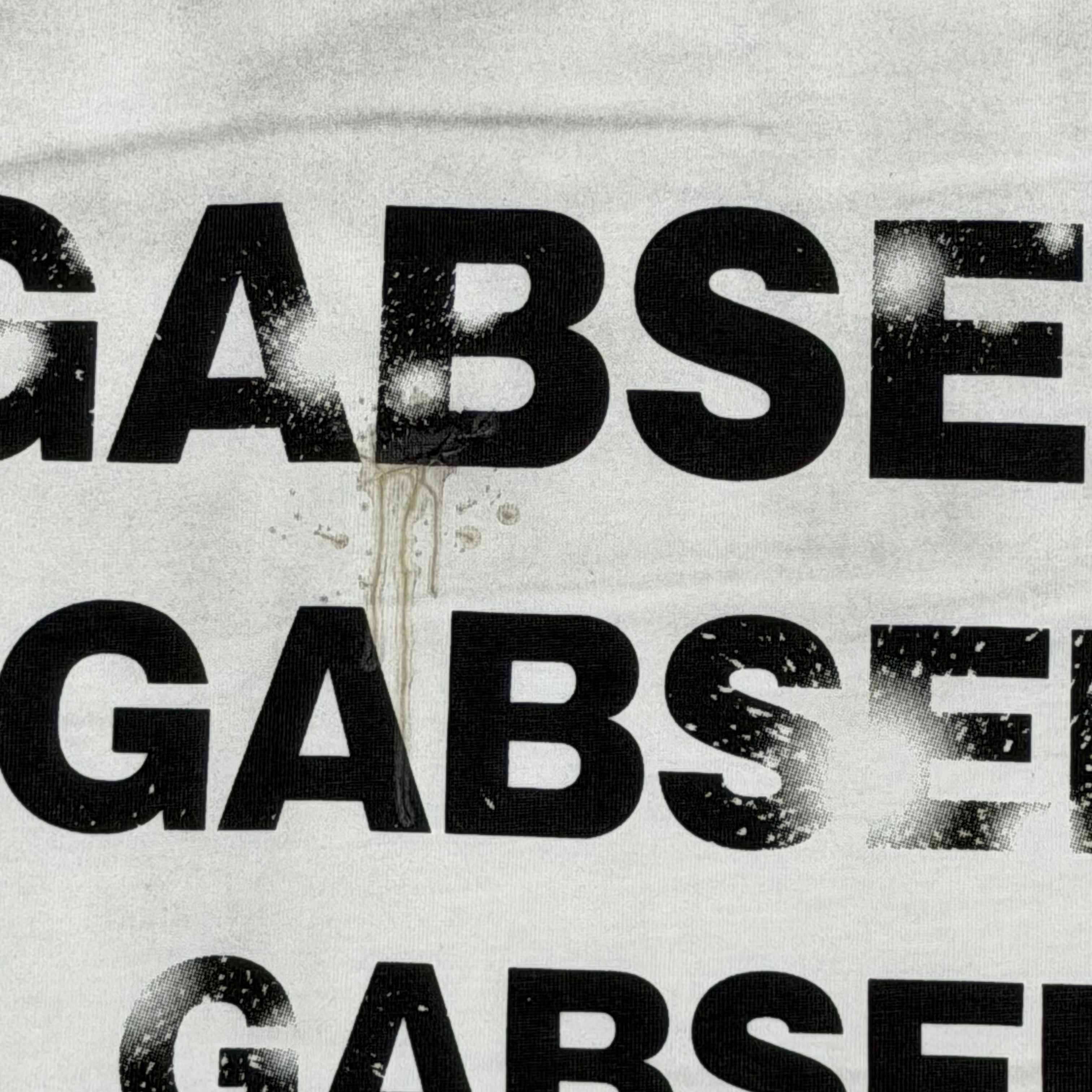 Gabserine Distressed Graphic T-Shirt – Washed White Streetwear Tee