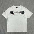 Floral Quote Graphic T-Shirt – White Rose Print Streetwear Tee