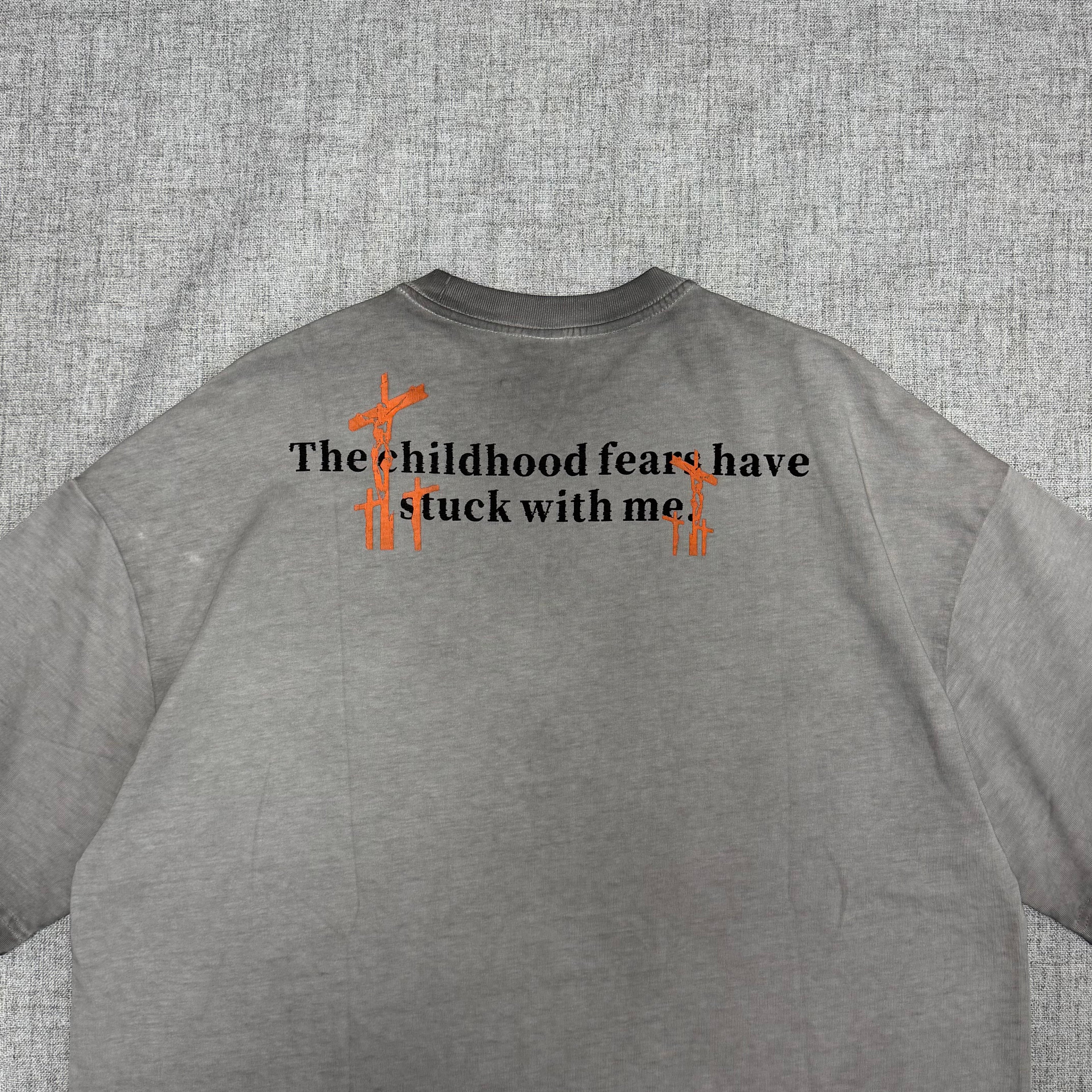 Grey “Throne” Graphic T-Shirt – Vintage Wash Streetwear Tee