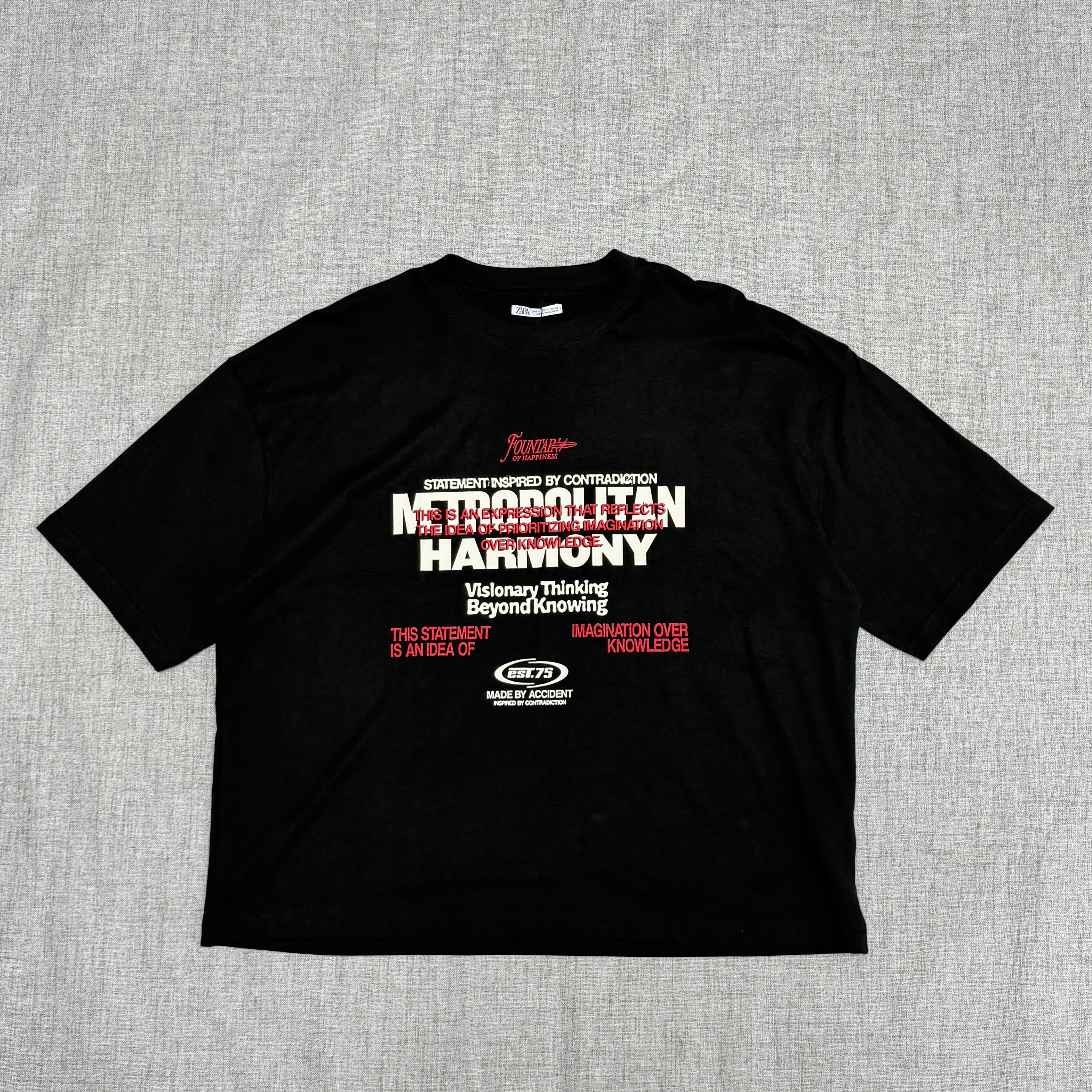Black “Motion Harmony” Graphic T-Shirt – Statement Streetwear Tee