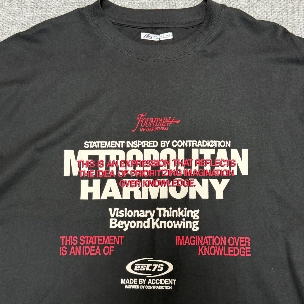 Black “Motion Harmony” Graphic T-Shirt – Statement Streetwear Tee