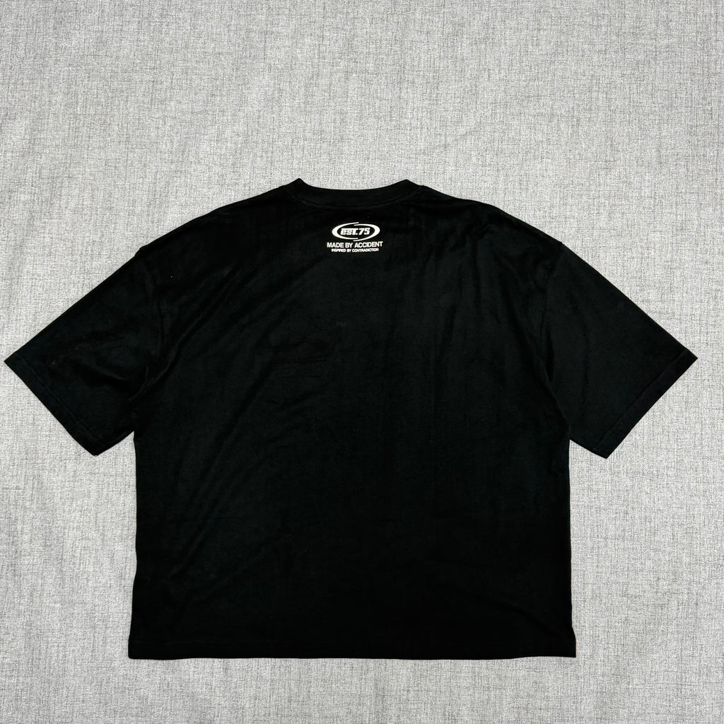 Black “Motion Harmony” Graphic T-Shirt – Statement Streetwear Tee