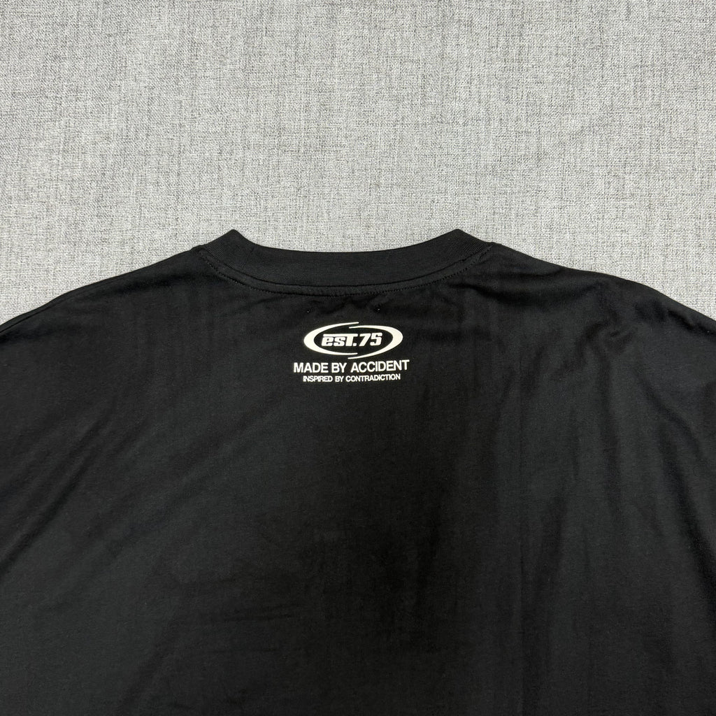 Black “Motion Harmony” Graphic T-Shirt – Statement Streetwear Tee