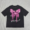 Black “Hope Sense” Butterfly Graphic T-Shirt – Pink Streetwear Tee