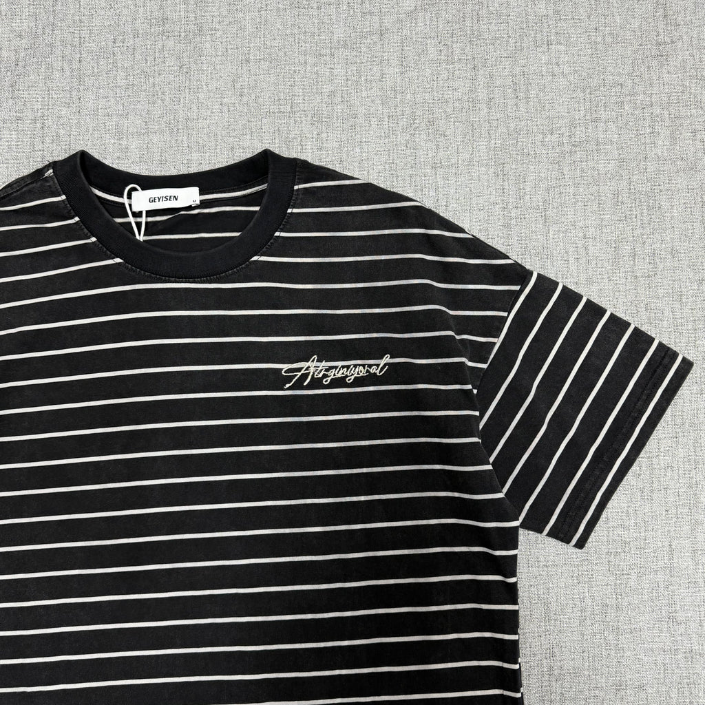 Black & White Striped T-Shirt – Minimal Streetwear Essential Tee