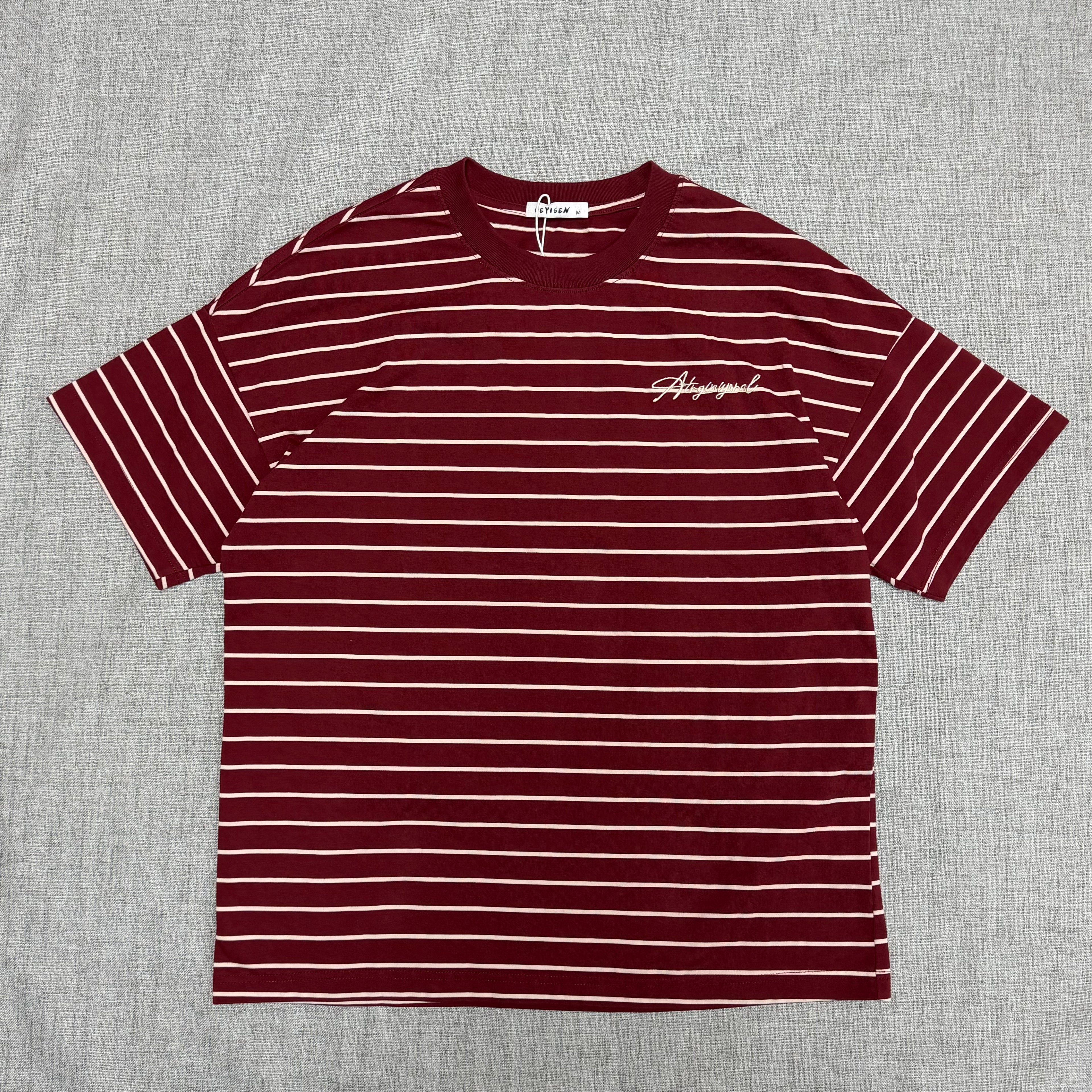 Red & White Striped T-Shirt – Minimal Streetwear Essential Tee