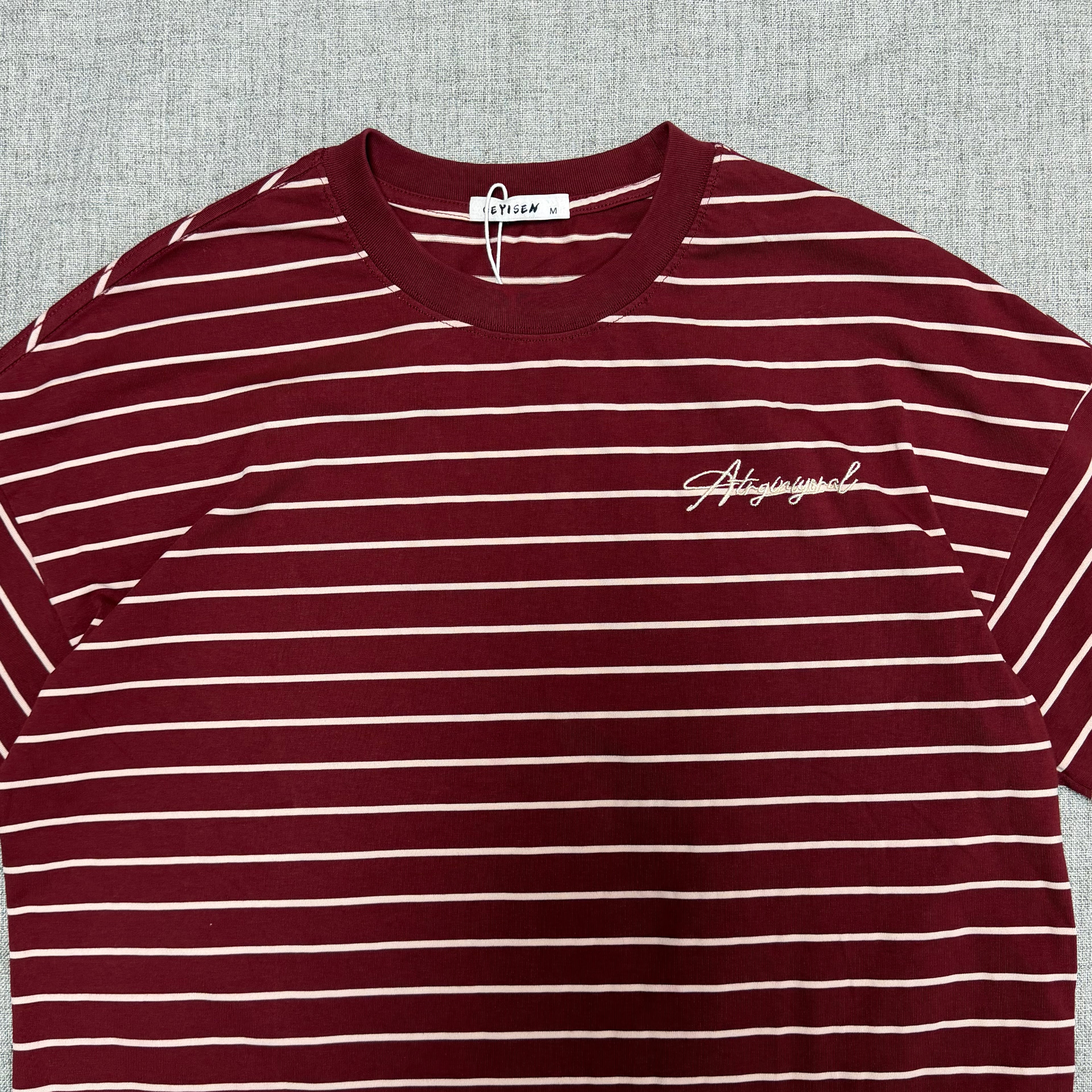 Red & White Striped T-Shirt – Minimal Streetwear Essential Tee