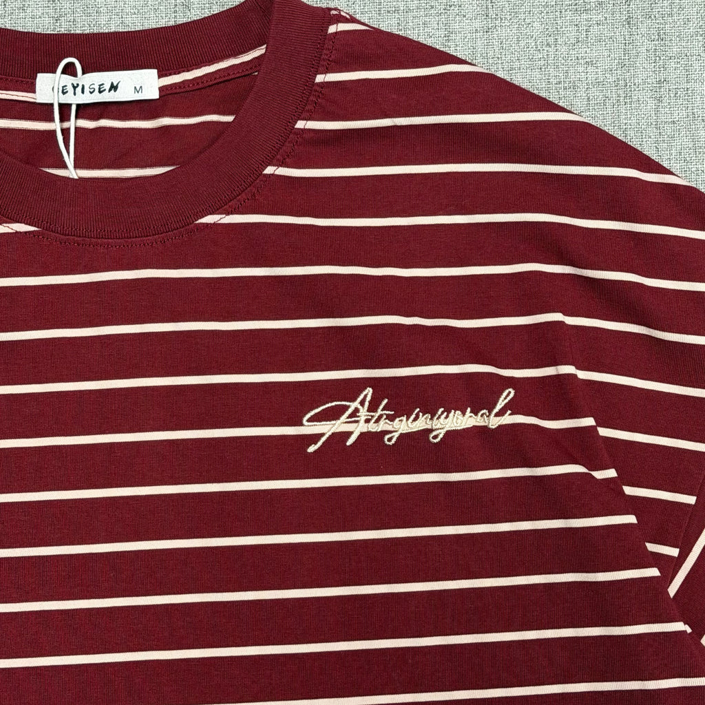 Red & White Striped T-Shirt – Minimal Streetwear Essential Tee