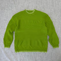 Lime Green Textured Knit Sweater – Statement Streetwear Jumper
