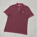 Washed Burgundy Polo Shirt – Minimal Logo Smart Casual Tee