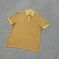 Washed Sand Polo Shirt – Minimal Logo Smart Casual Essential