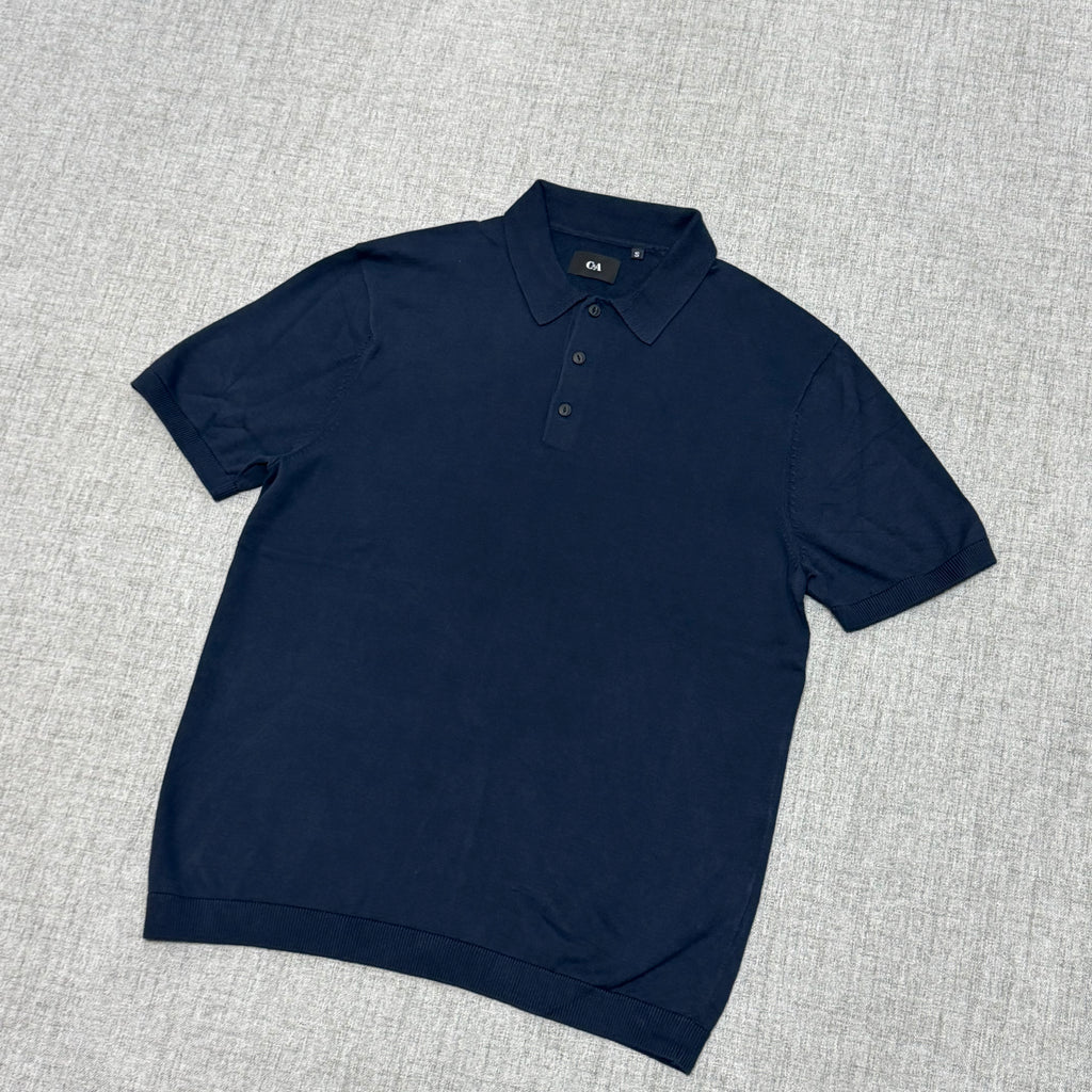 Navy Knit Polo Shirt – Premium Minimal Fit