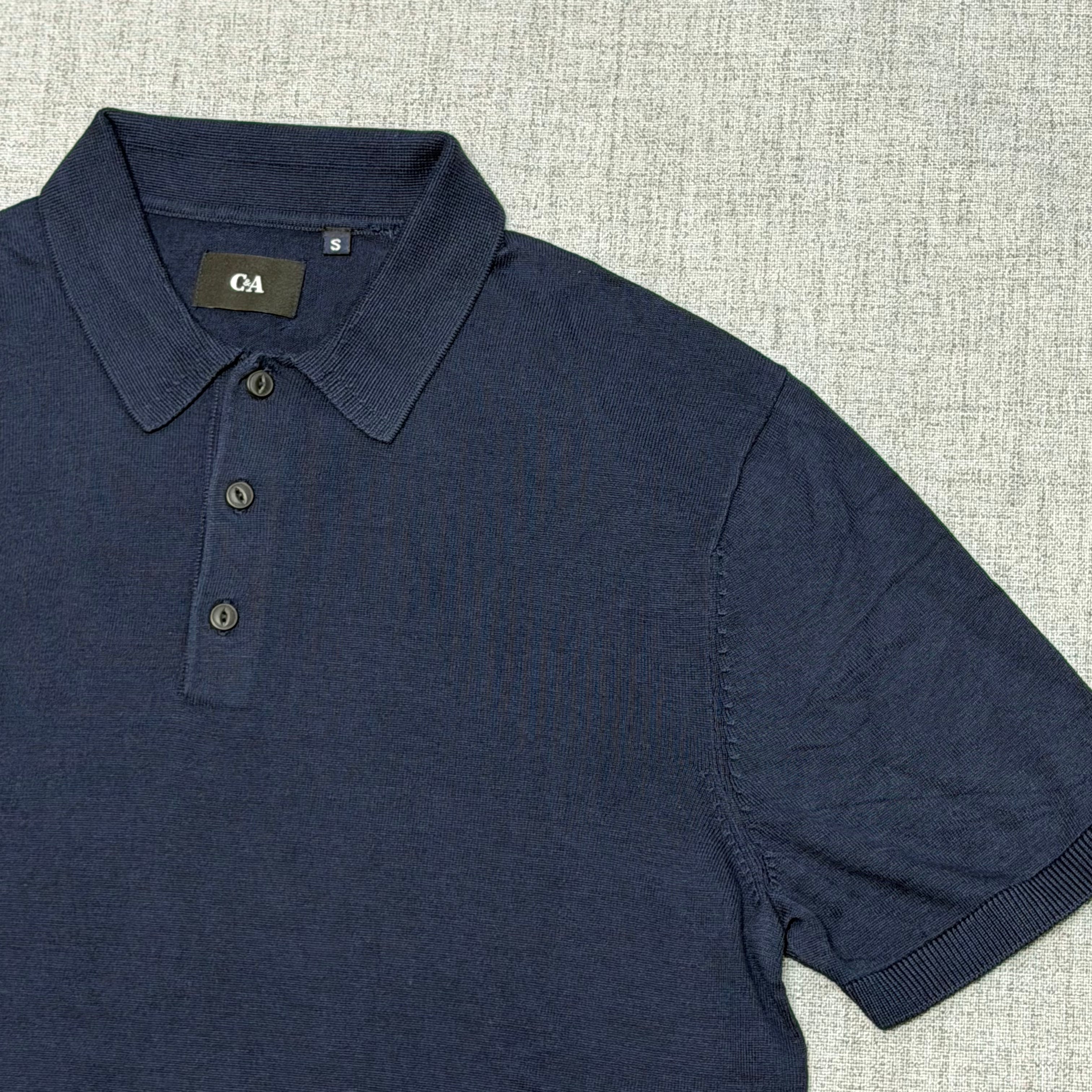 Navy Knit Polo Shirt – Premium Minimal Fit