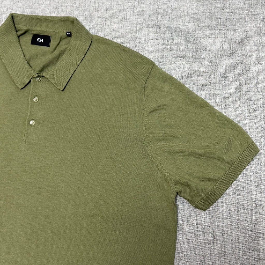 Olive Green Polo Shirt – Clean Essential Fit