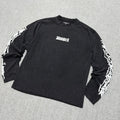 Washed Black Graphic Long Sleeve T-Shirt – Streetwear Fit