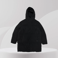 Oversized Hooded Puffer Jacket – Black