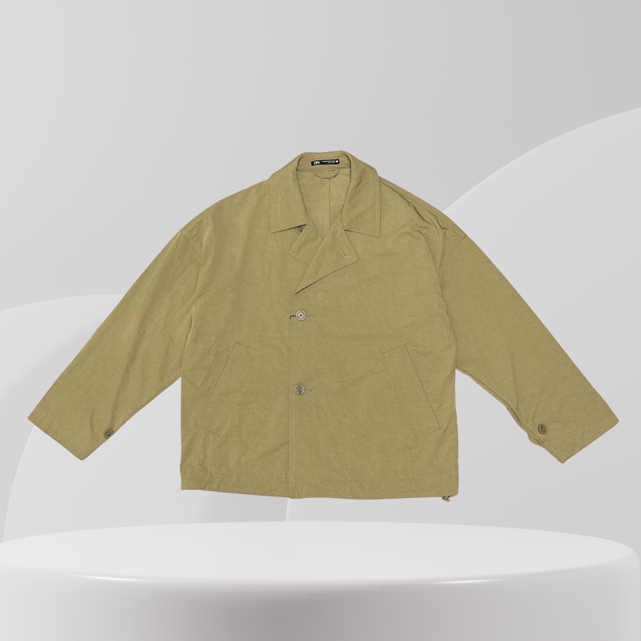 Relaxed Fit Overshirt Jacket – Khaki