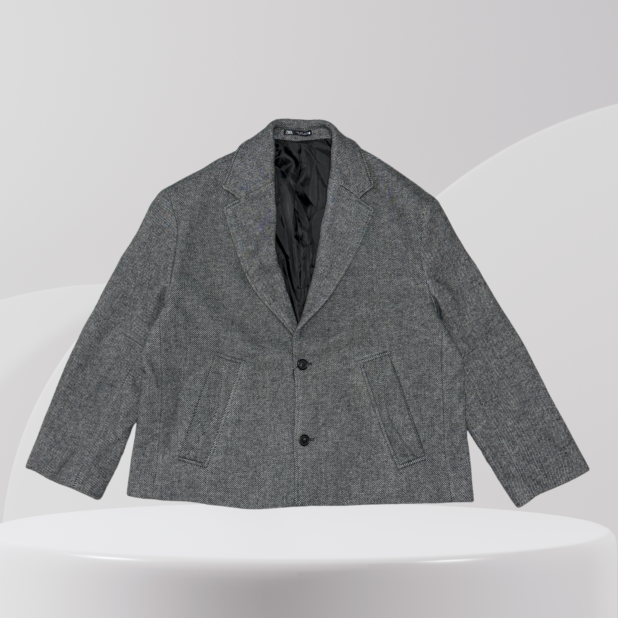 Textured Grey Tailored Jacket