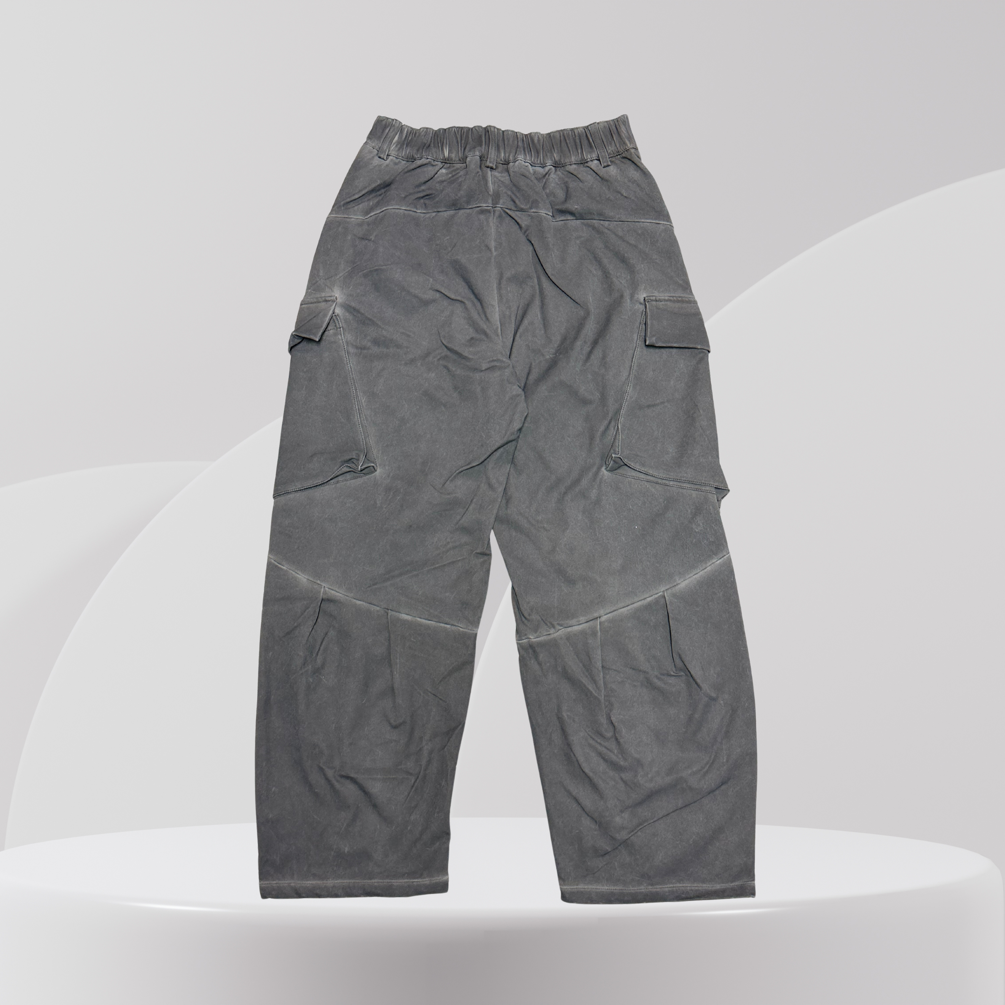 Utility Panel Cargo Pants - Washed Black Grey￼