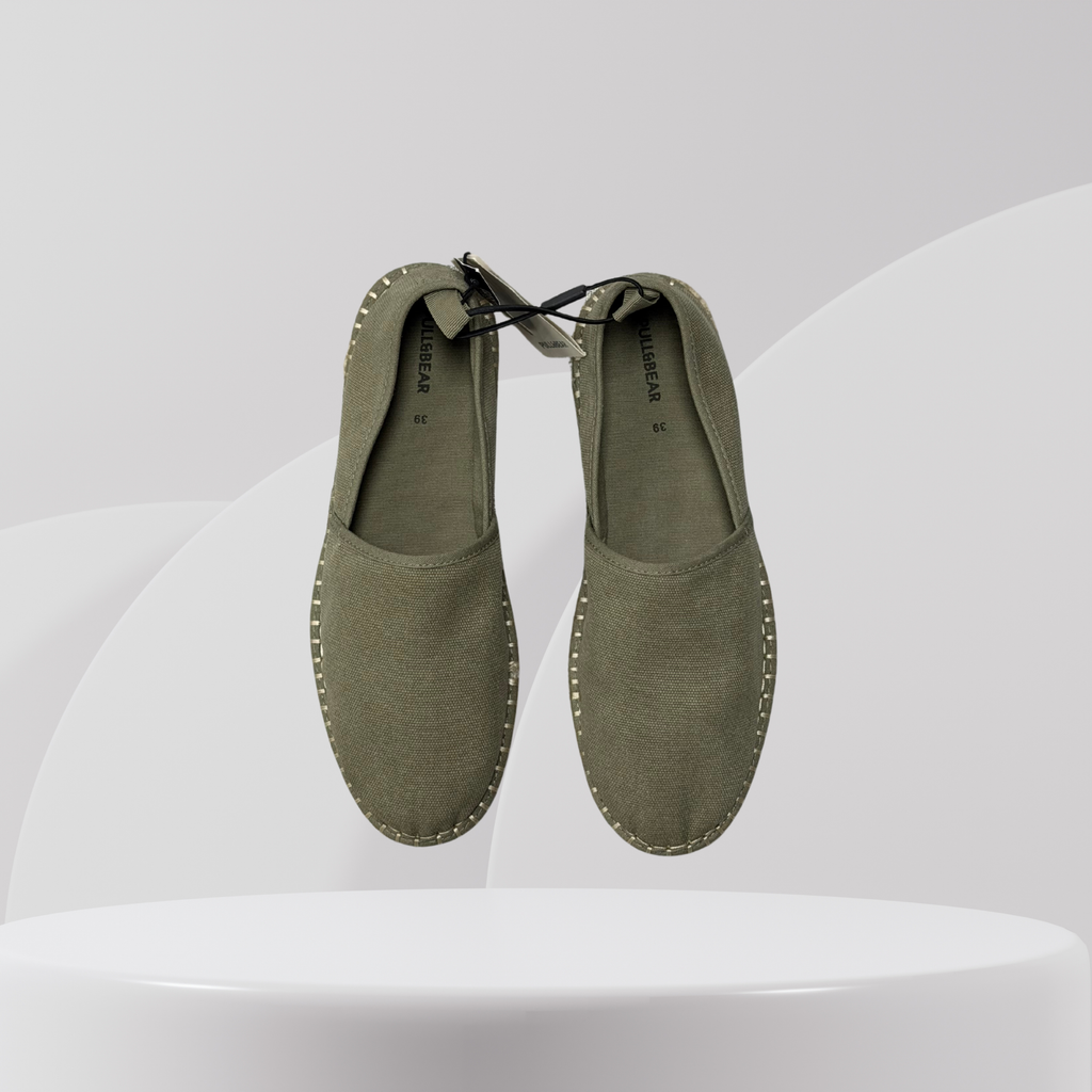 Garage Select Olive Canvas Espadrille Slip-Ons