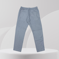 Light Blue Linen Drawstring Trousers