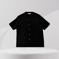 Black Relaxed Short-Sleeve Shirt