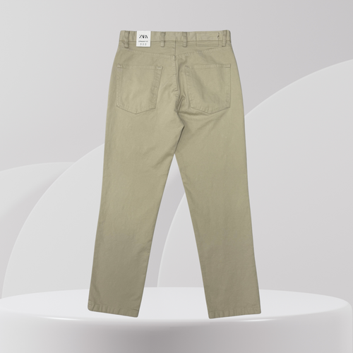 Beige Straight Fit Chino Pants