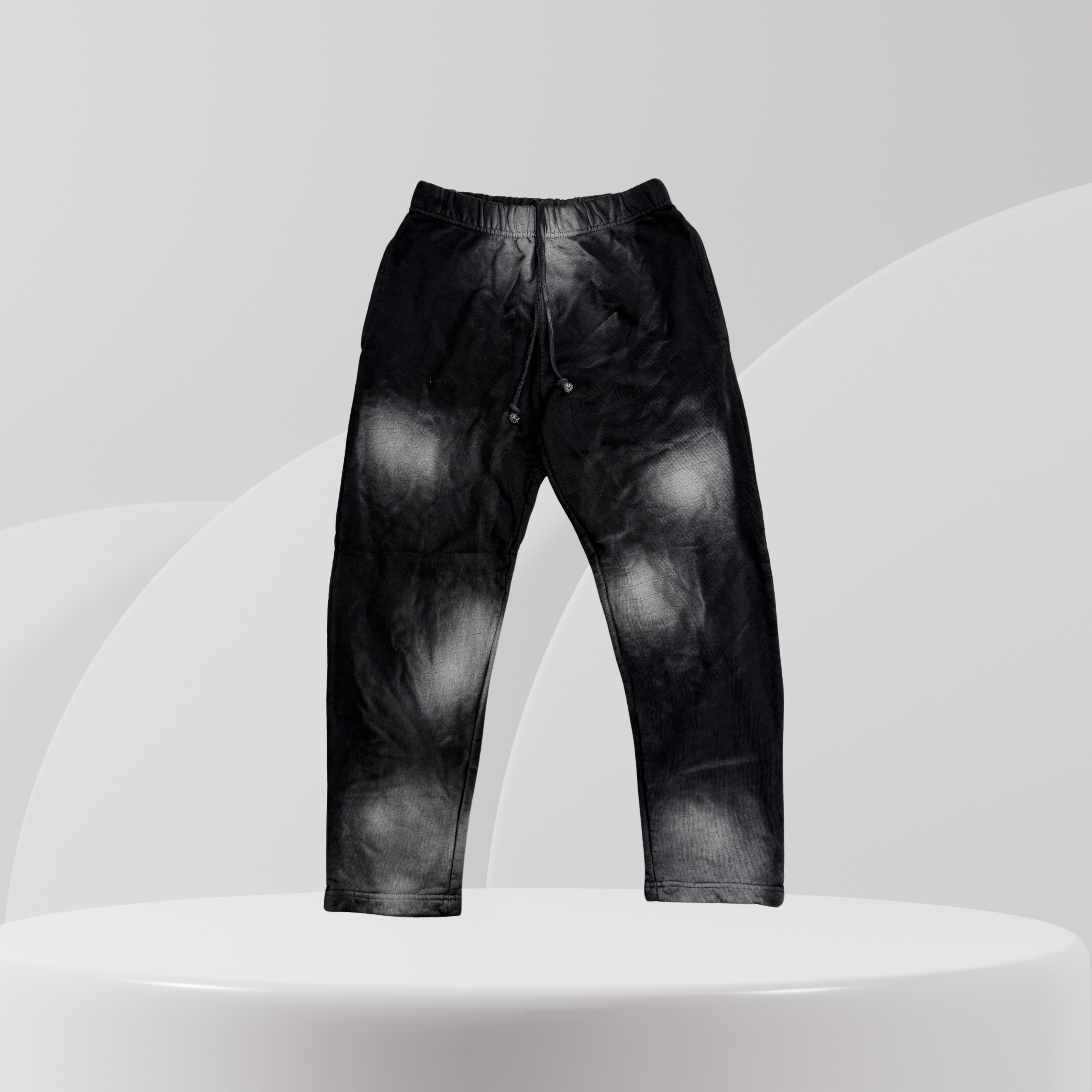 STONEWASHED BLACK HOODIE AND JOGGER MATCHING SET