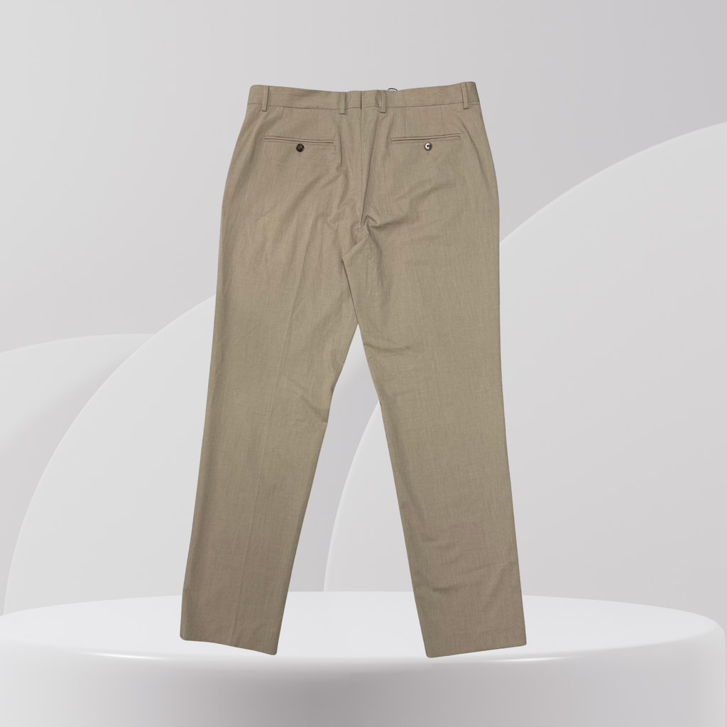 Beige Tailored Smart Trousers
