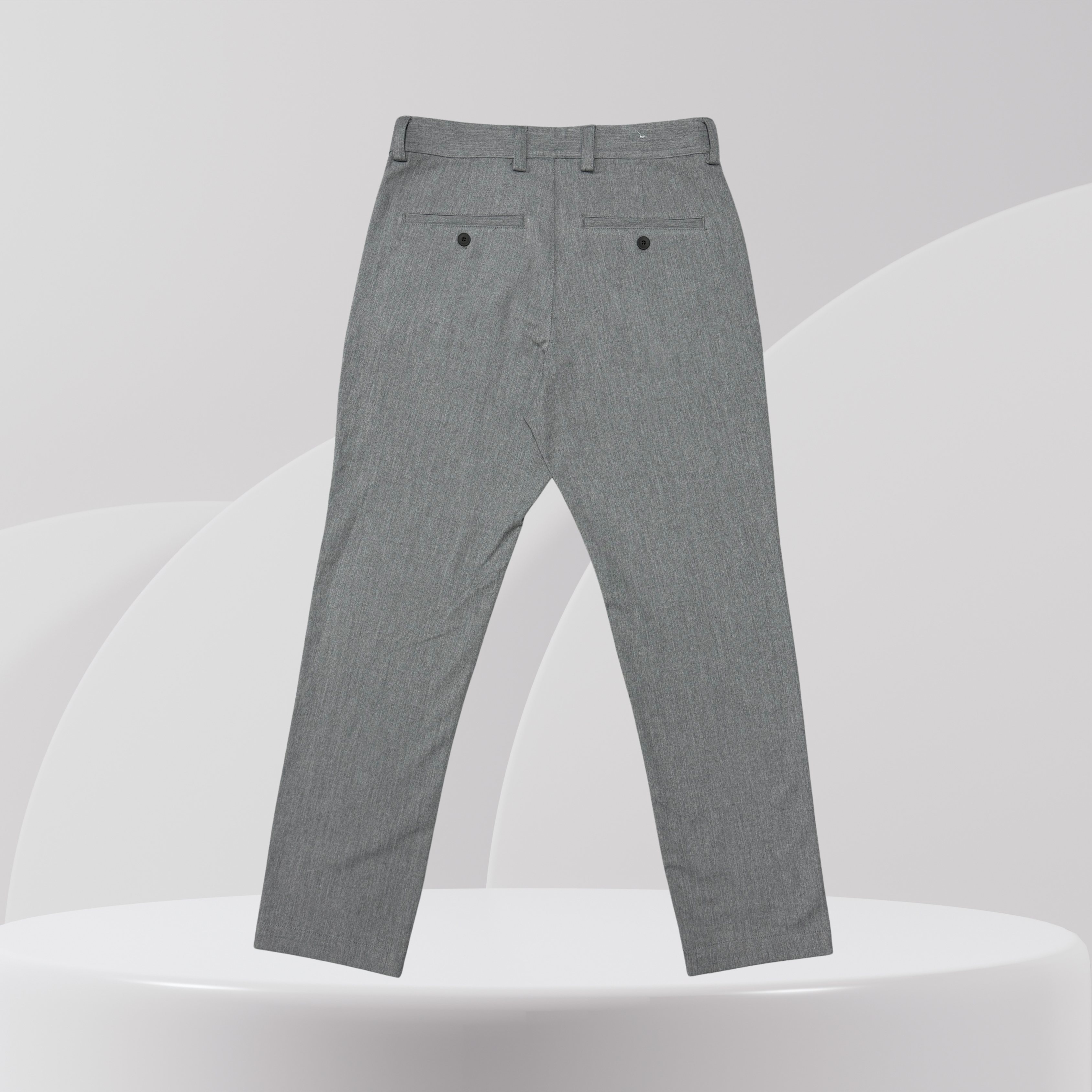 Light Grey Textured Smart Trousers