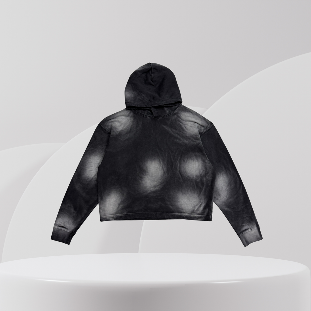 STONEWASHED BLACK HOODIE AND JOGGER MATCHING SET