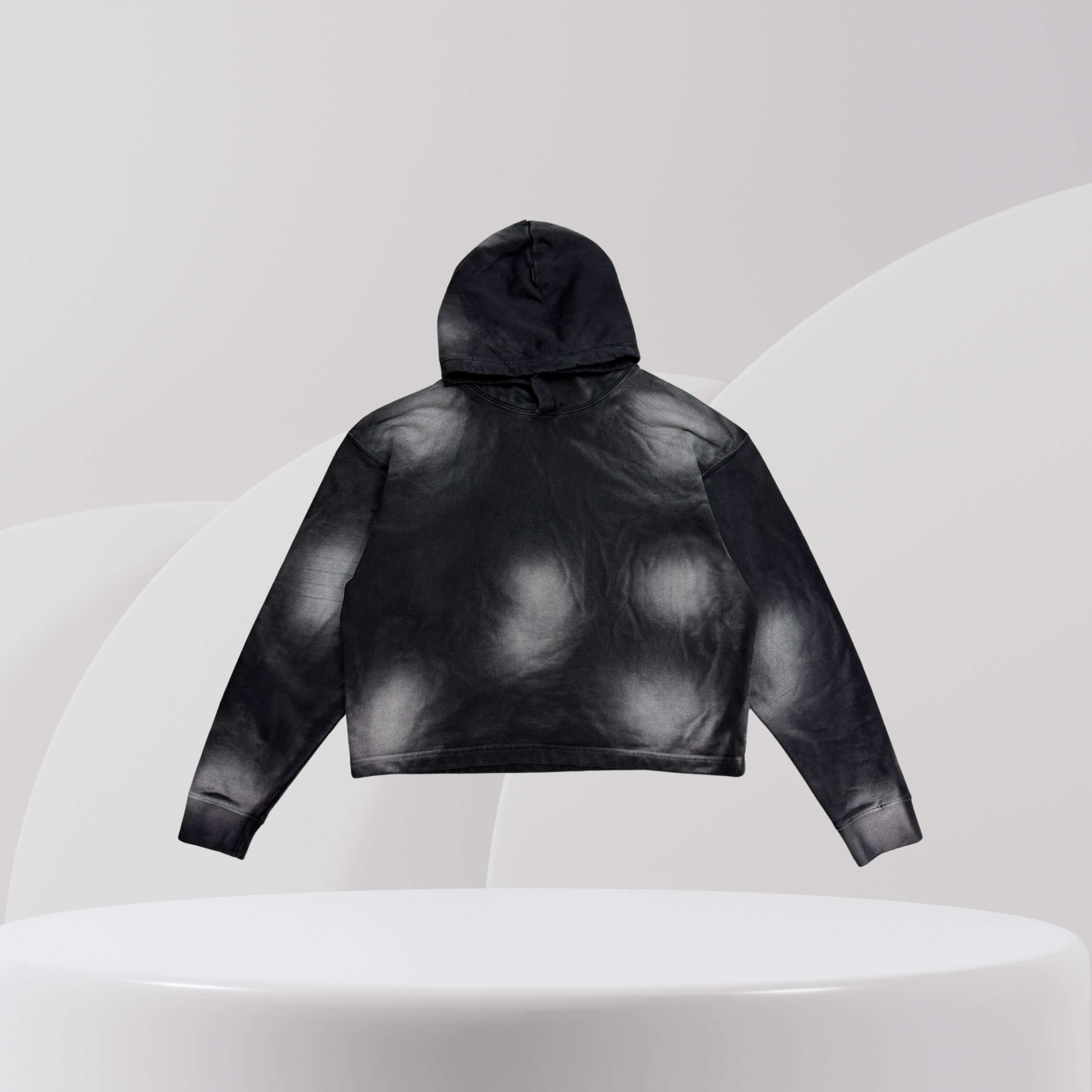 STONEWASHED BLACK HOODIE AND JOGGER MATCHING SET