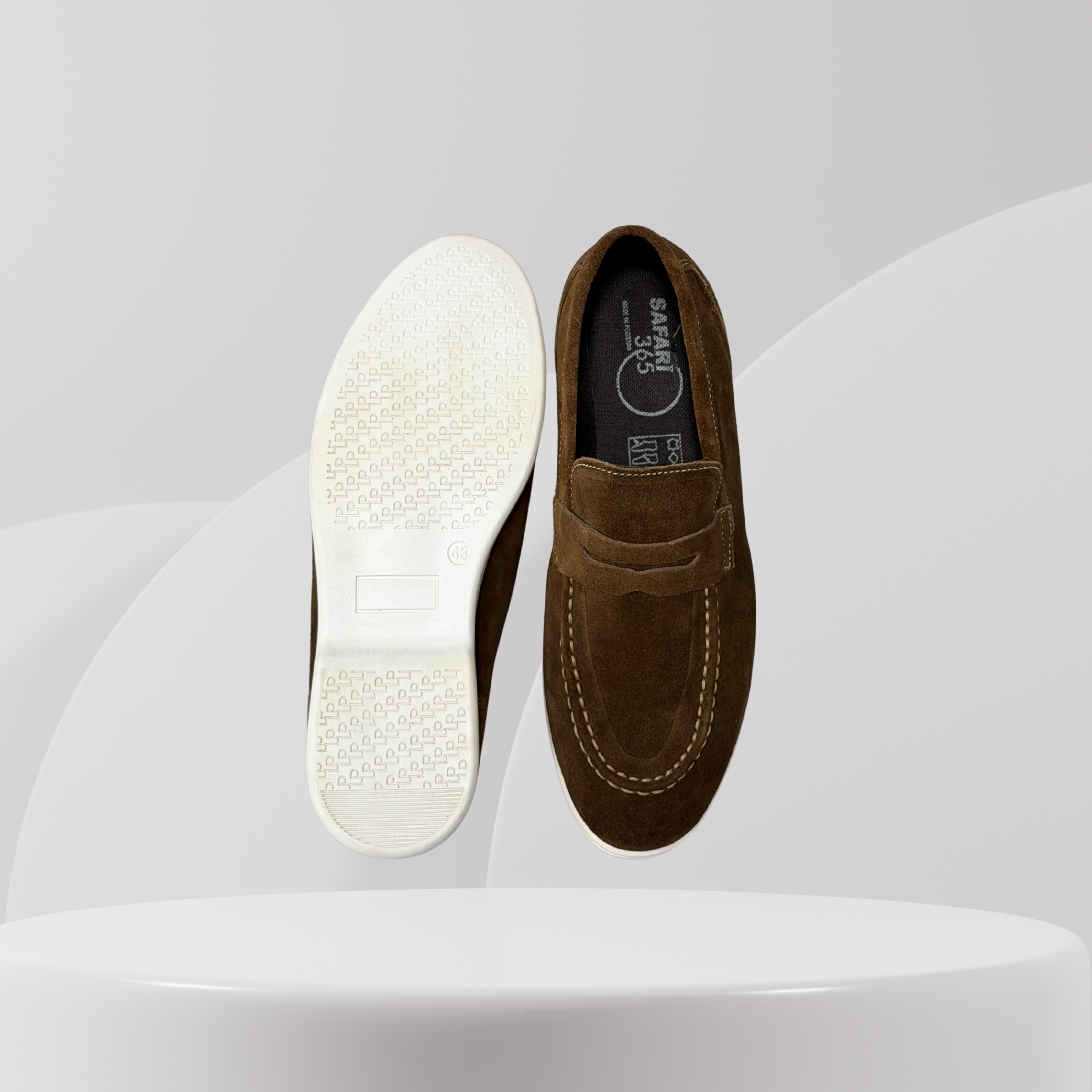 Garage Premium Brown Suede Penny Loafers