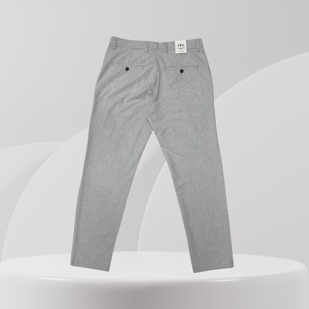 Light Grey Slim Fit Smart Trousers