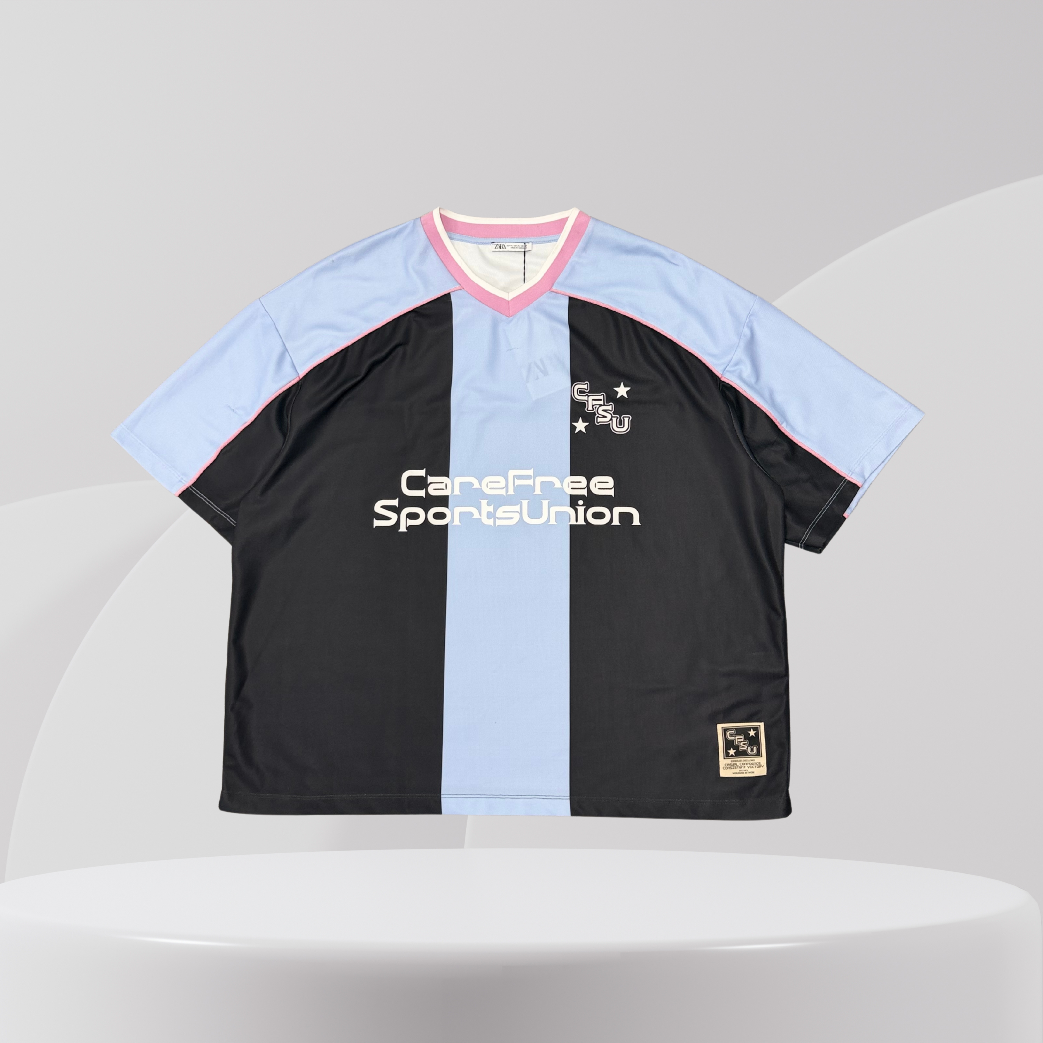 Carefree Sports Union Panel Jersey – Black / Blue