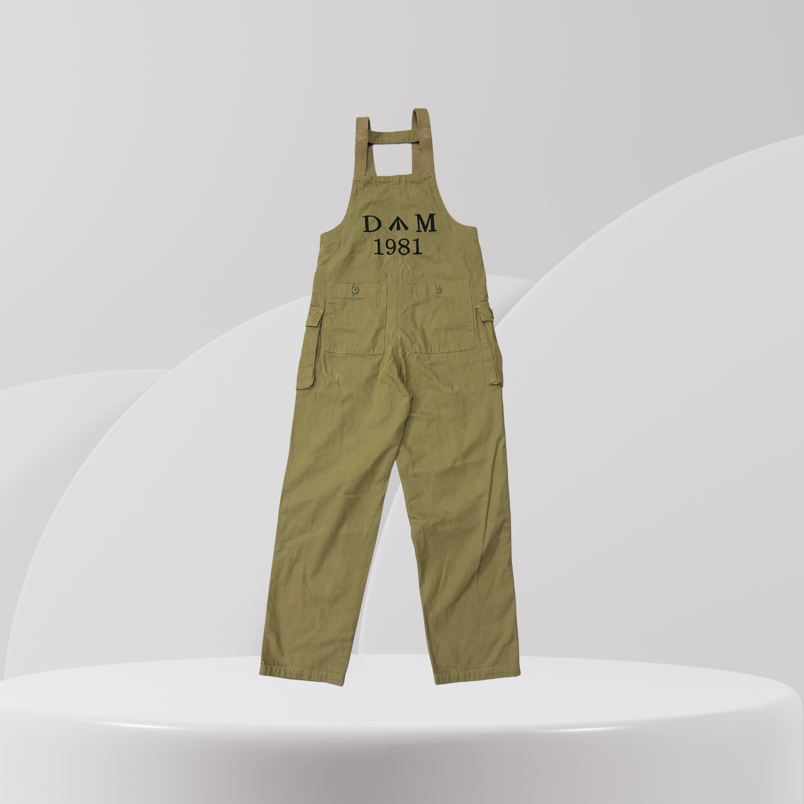 DAM 1981 Utility Overalls – Olive Workwear Dungarees
